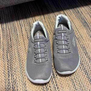 Skechers Memory Foam Charcoal Slip-On Shoes